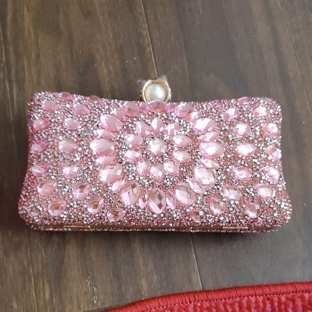 Elegant Pink and Gold Clutch Set - Picture 3 of 6